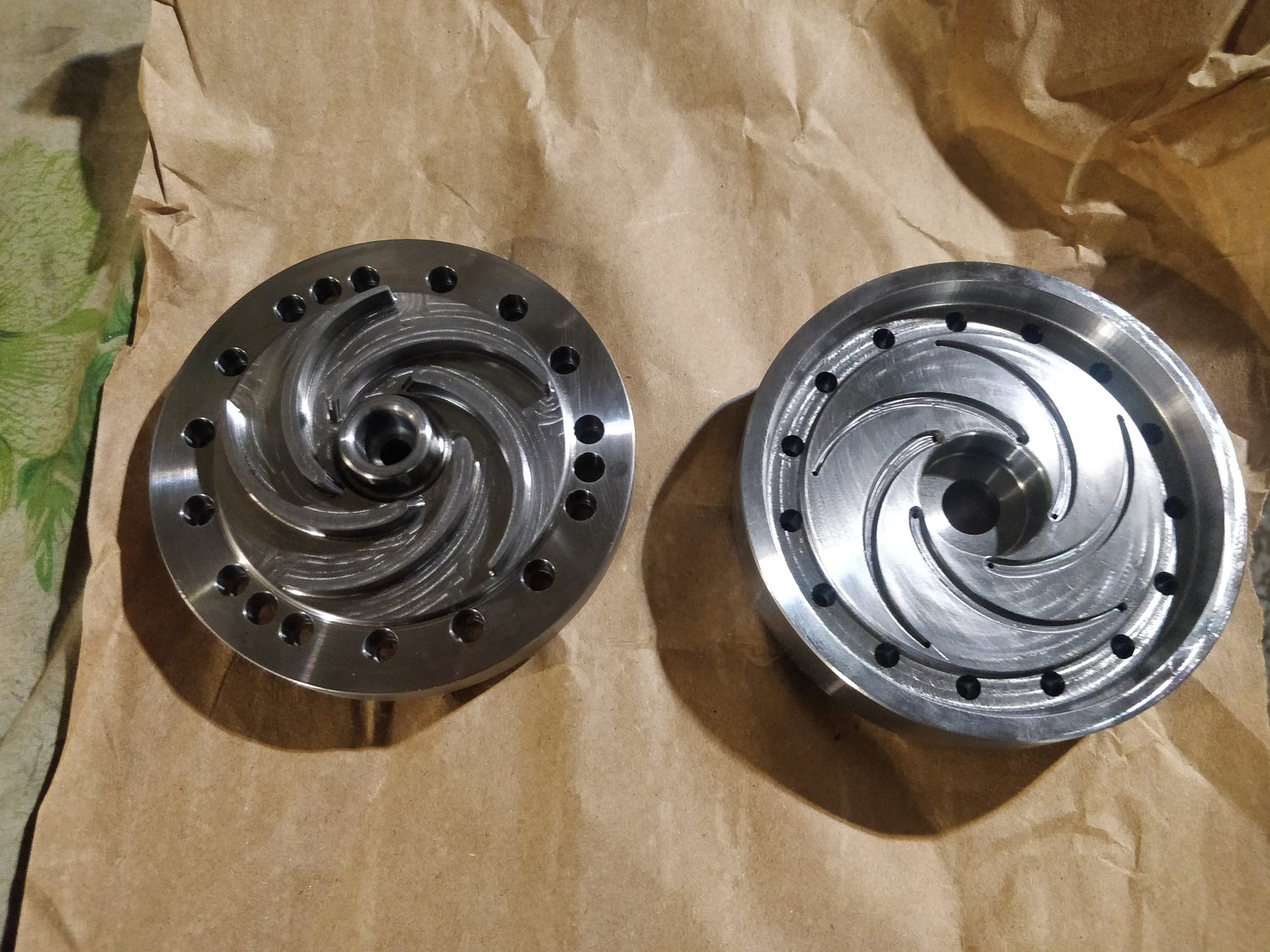 Machined pump impellers